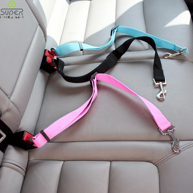 Pet Dog Cat Car Seat Belt Dog Accessories Adjustable Harness Lead Leash Small Medium Travel Clip Puppy Collar Leash Pet Supplies - Your Healthy Version