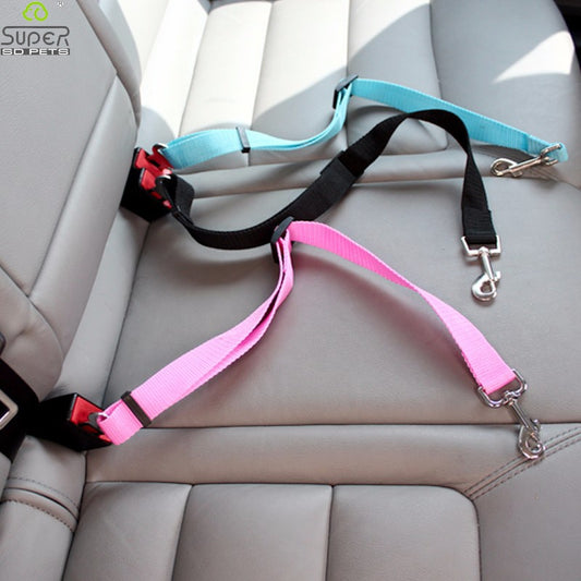 Pet Dog Cat Car Seat Belt Dog Accessories Adjustable Harness Lead Leash Small Medium Travel Clip Puppy Collar Leash Pet Supplies - Your Healthy Version